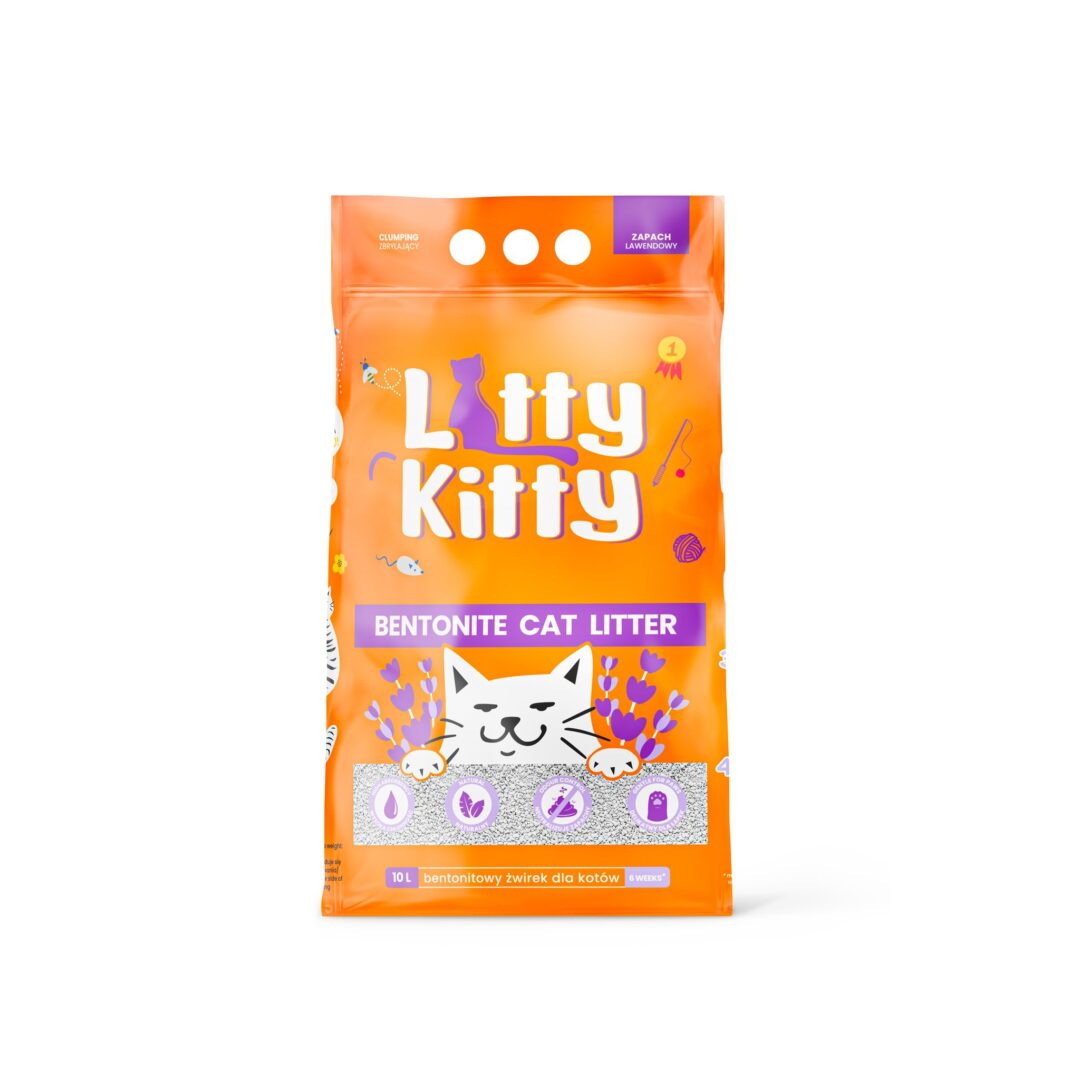 [W] LITTY KITTY Żwirek bentonitowy o zapachu lawendy 10L