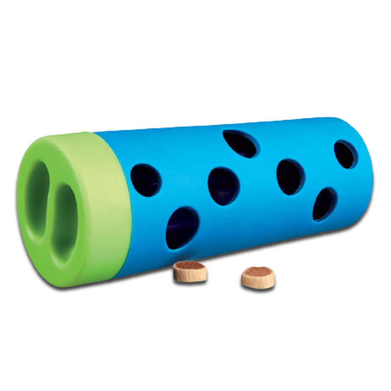 Zabawka dla psaDog Activity Snack Roll'/ Rolka do przysmaków śr. 6/5×14 cm red-blue