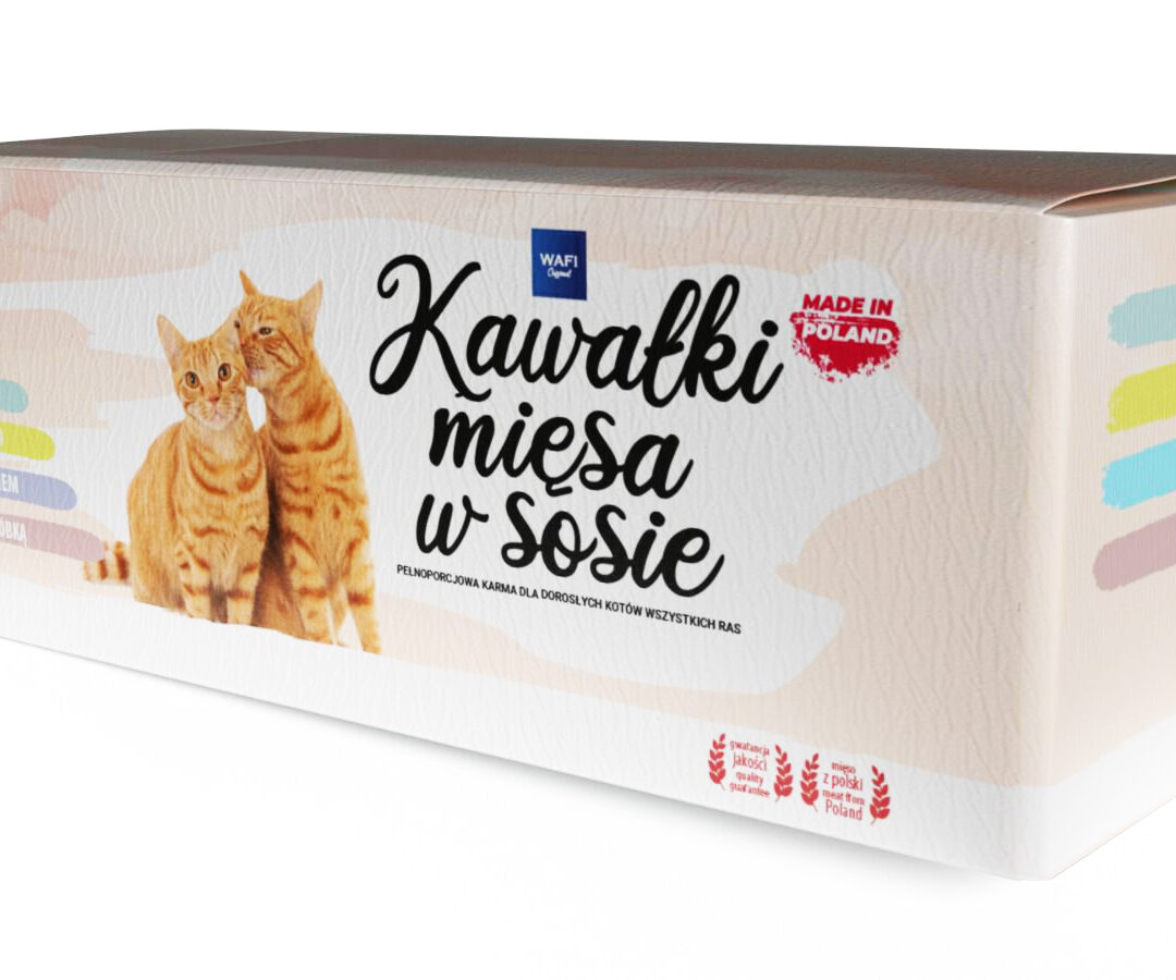WAFI Karma mokra dla kota saszetki MIX SMAKÓW 40x100g