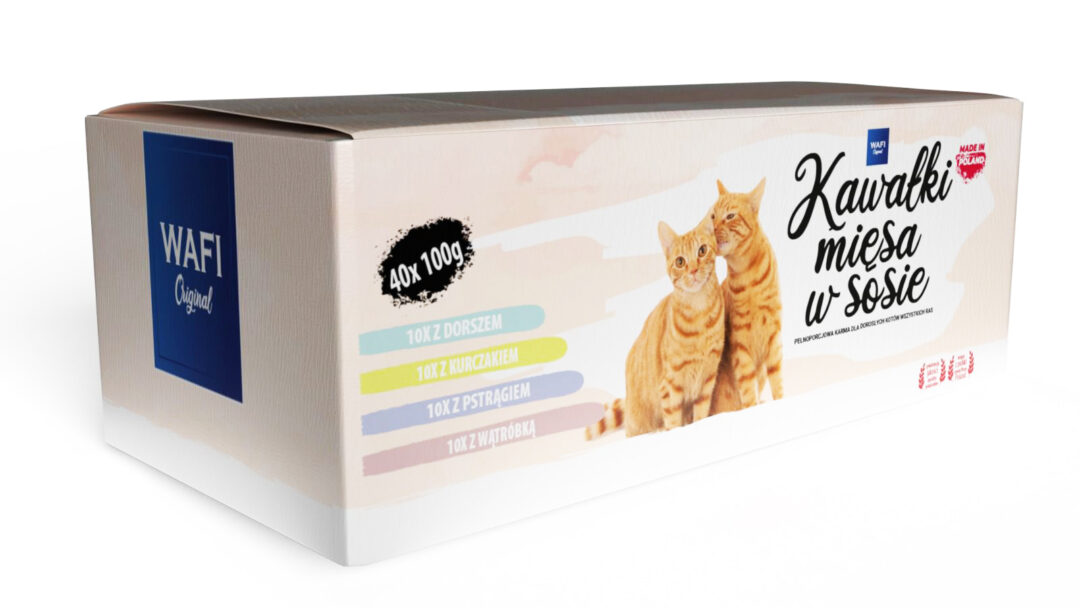 WAFI Karma mokra dla kota saszetki MIX SMAKÓW 40x100g - obrazek 2
