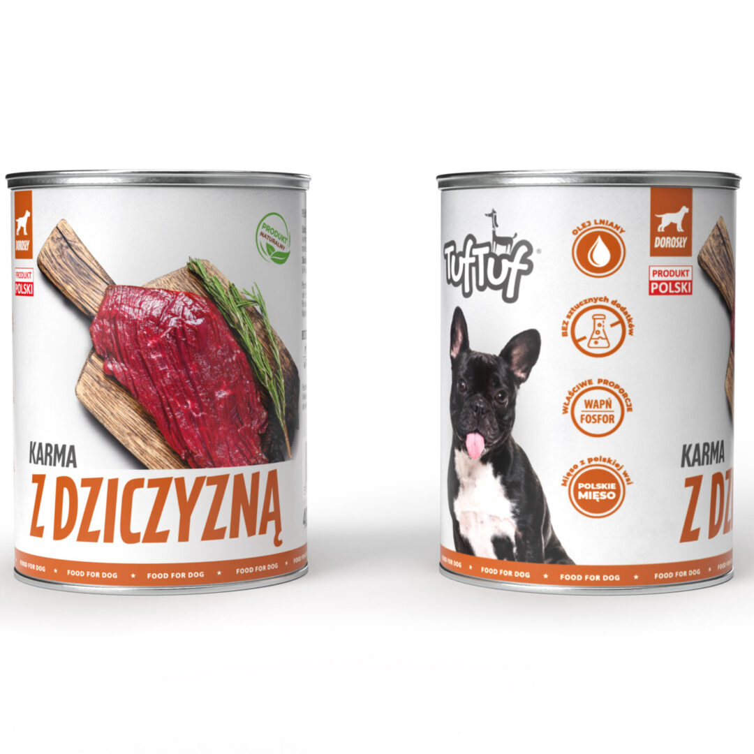 TUF TUF Mokra karma dla psa z dziczyzną 400g