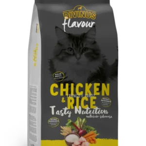 Divinus FLAVOUR dla dorosłego kota kurczak z ryżem 18 kg