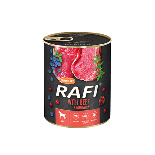 Rafi z wołowiną, borówką i żurawiną 400 g