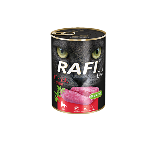 Rafi Cat karma bezzbożowa z cielęciną 12 x 400 g - obrazek 2