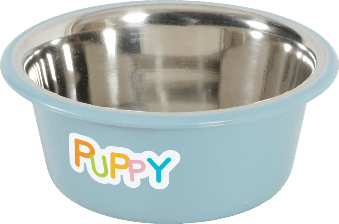 Miska plastikowa PUPPY z podstawką antypoślizgową kol. niebieski