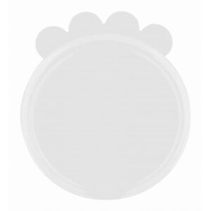 Wieczko na puszki, silikonowe, o 7,6 cm, przezroczyste 2 sztuki